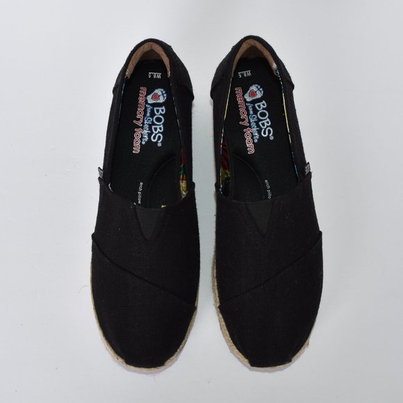 Skechers BOBS Espadrille Slip On Canvas Shoes 8.5 - Picture 3 of 8